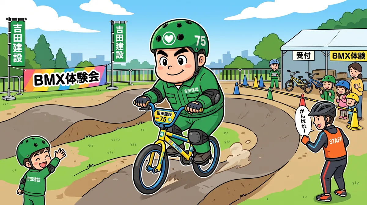 BMX体験のイメージイラスト