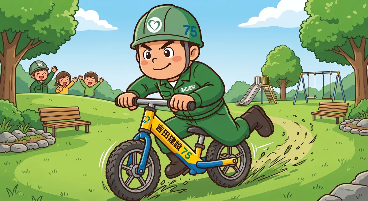 ランバイク体験＆タイムアタックのイメージイラスト
